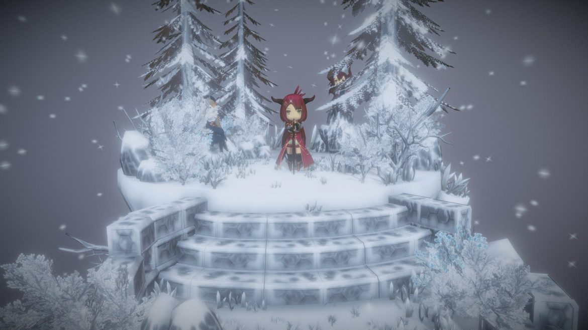 heroine in the snow forest 3d model
