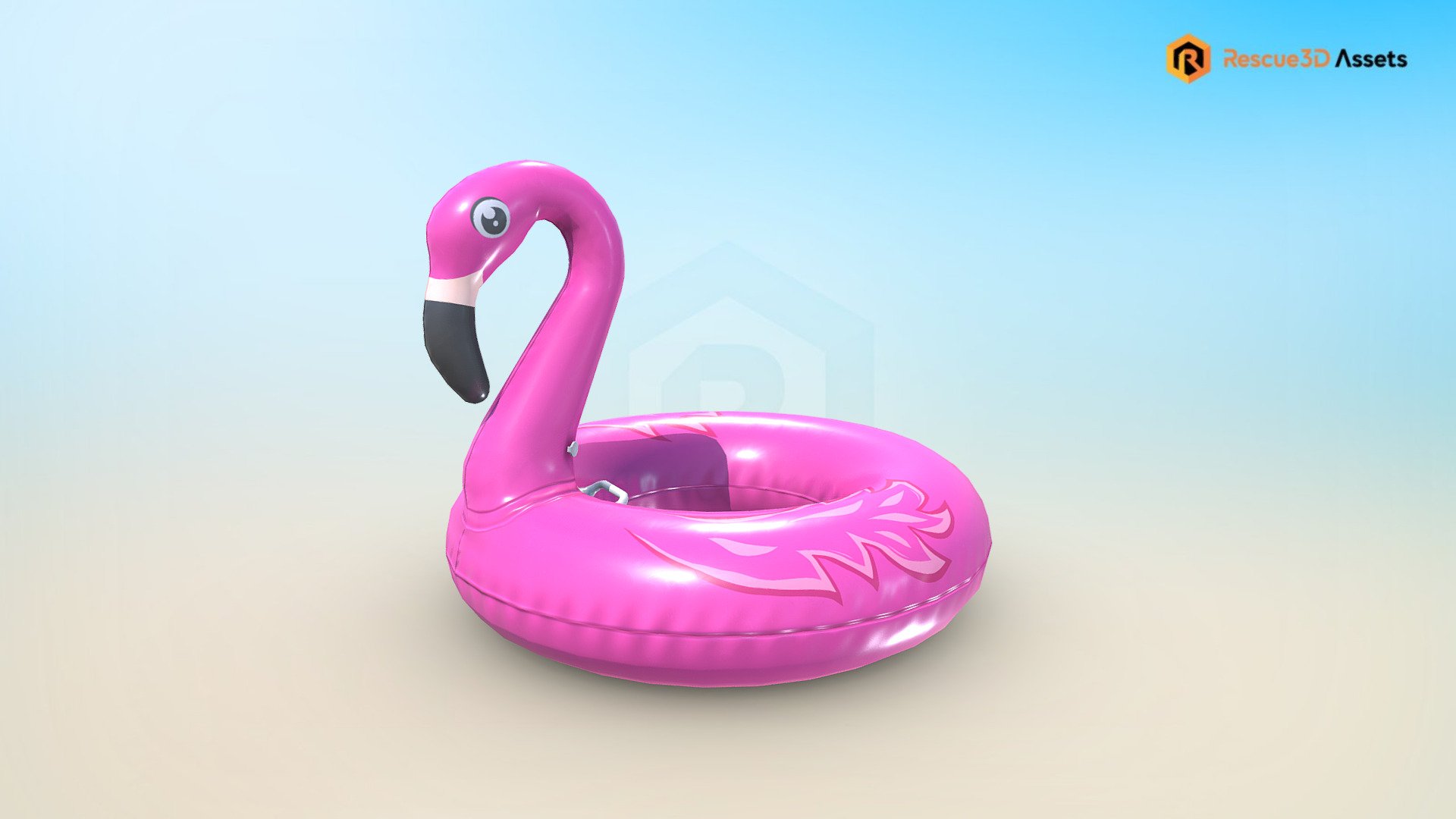 Inflatable Pink Flamingo Toy