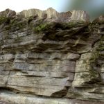layered rock formation 3d model