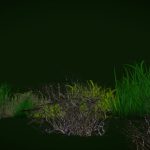 low poly foliage set 3d model