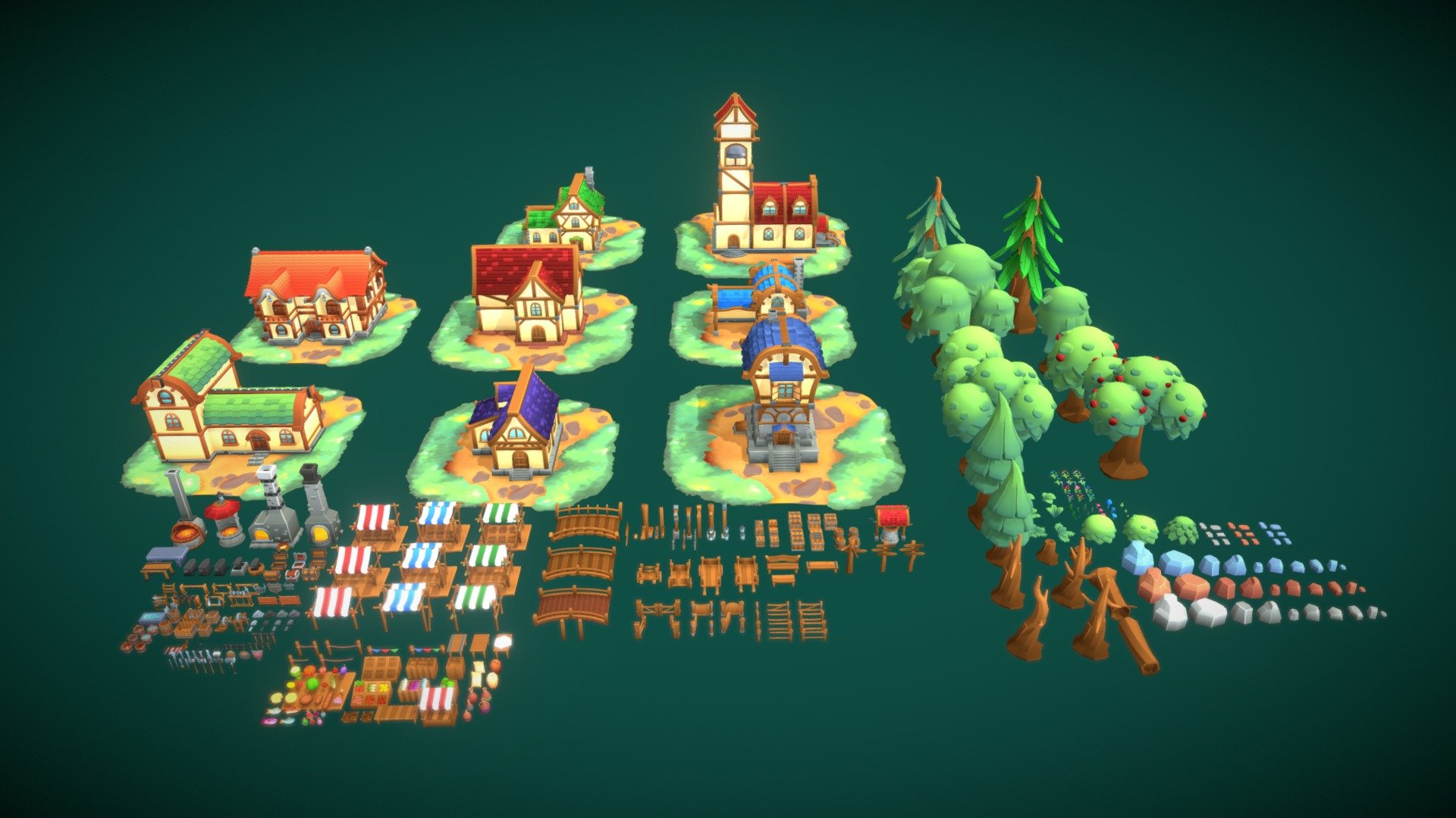 Medieval Toon Assets Set