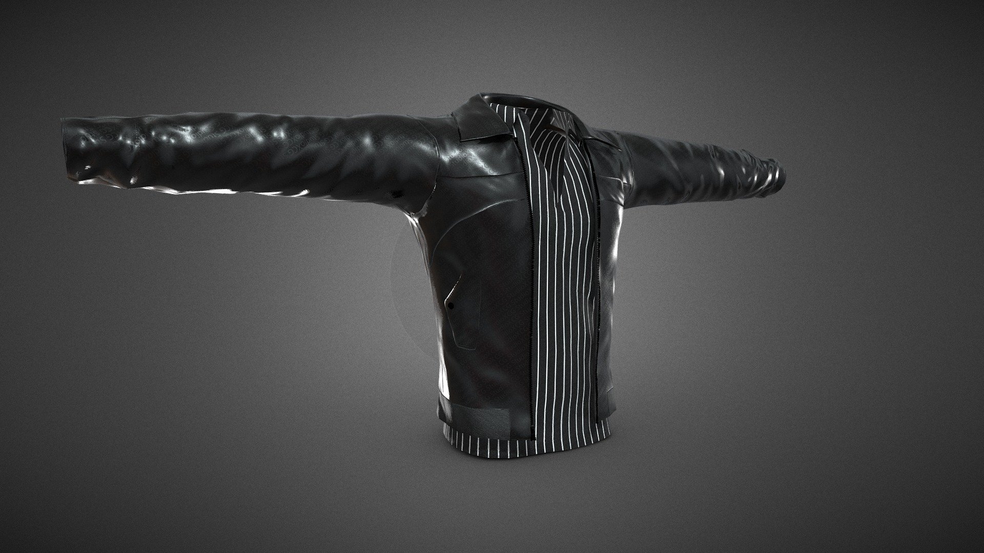 Men Leather Jacket And Shirt