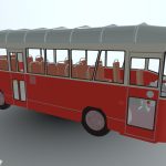 Oldschool Lowpoly Bus