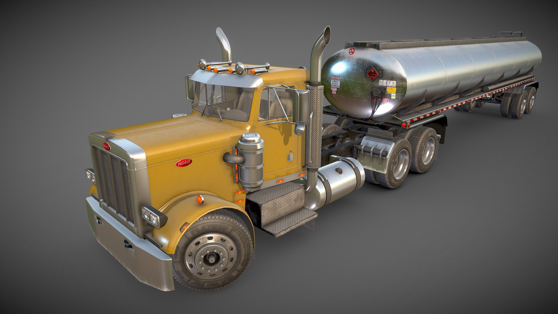 Peterbilt fuel tanker semi truck