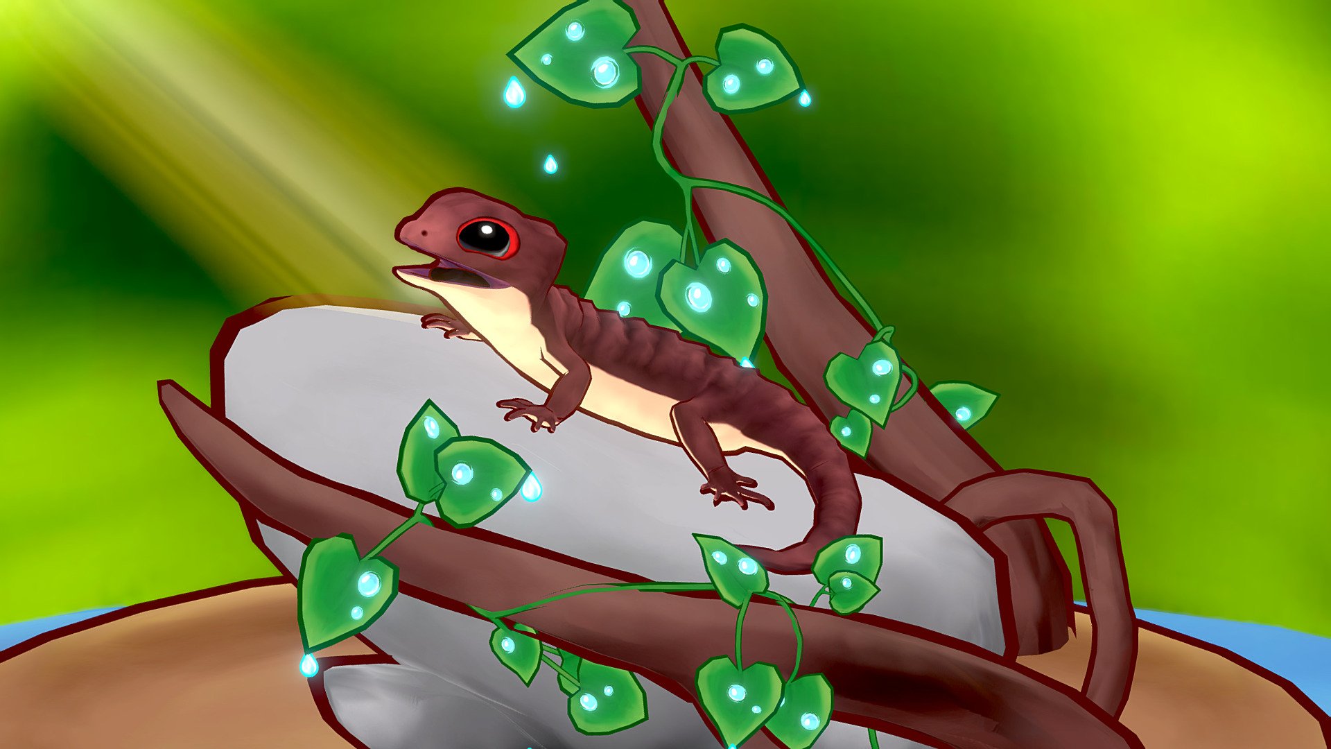 Red eyed crocodile skink