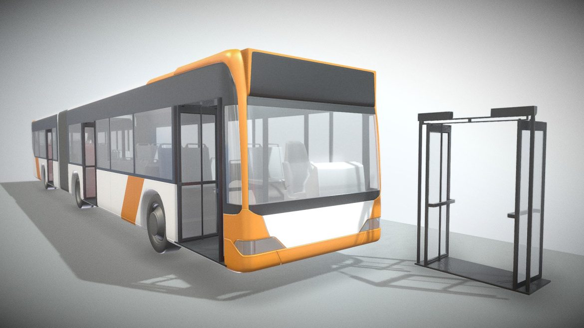 rnv bus wip 6 rigged inward gliding doors 3d model