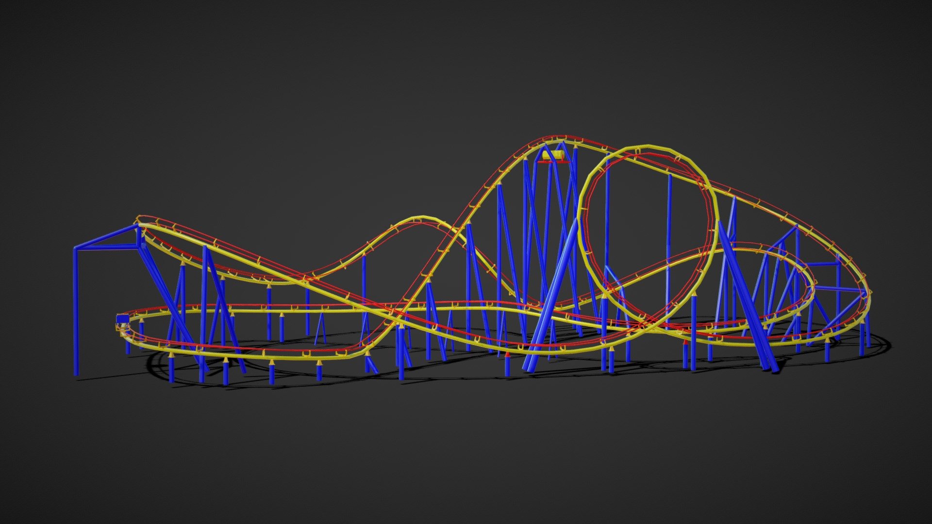 Rollercoaster VR lowpoly