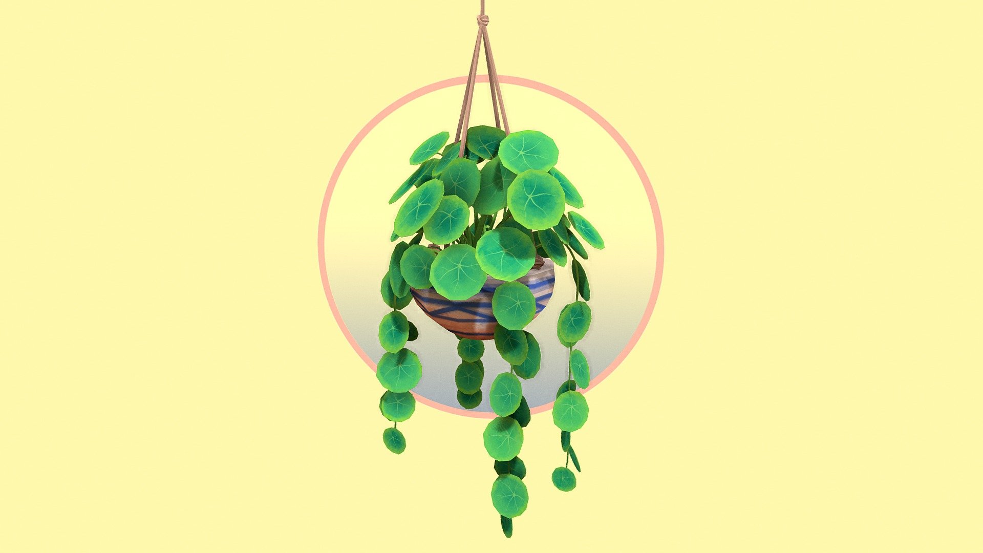 Round Leaf Hanging Houseplant