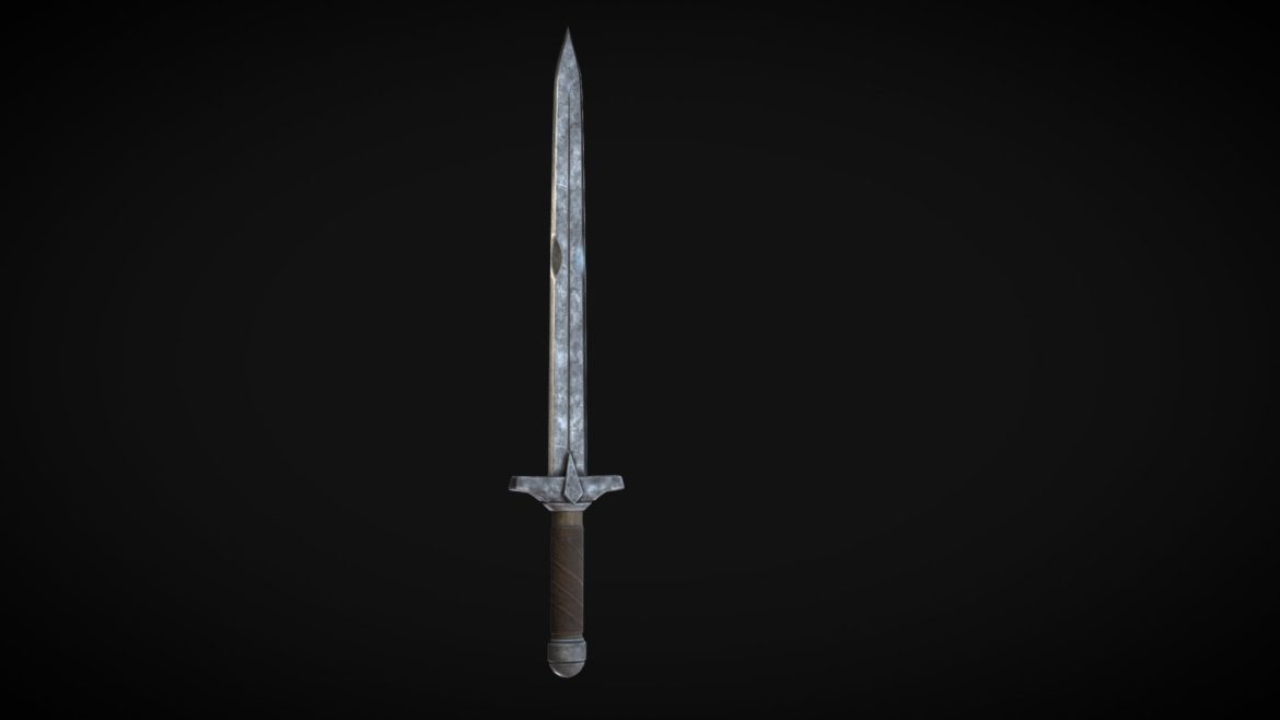 shortsword iron weapons set tesskyblivion 3d model