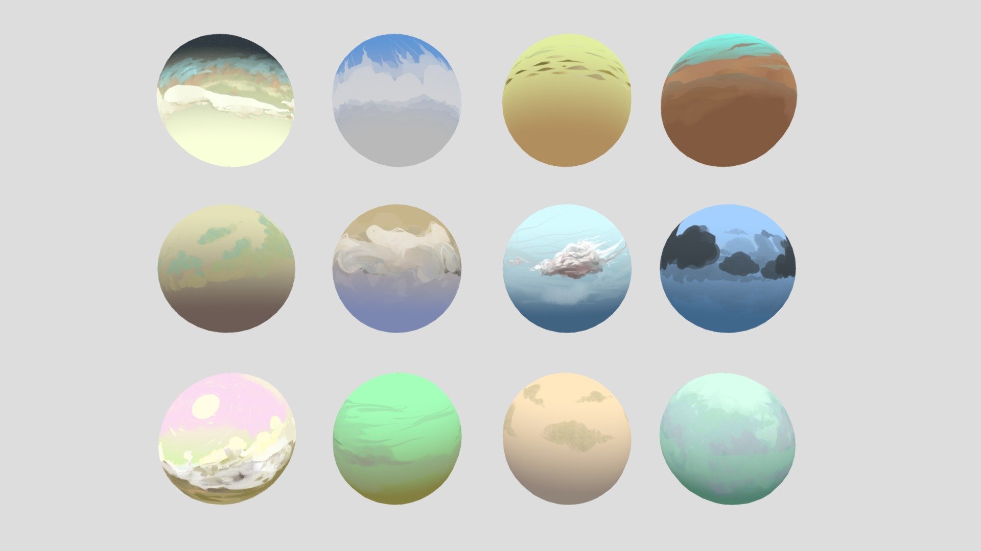 Sky Dome – style elements pack collection 360 VR