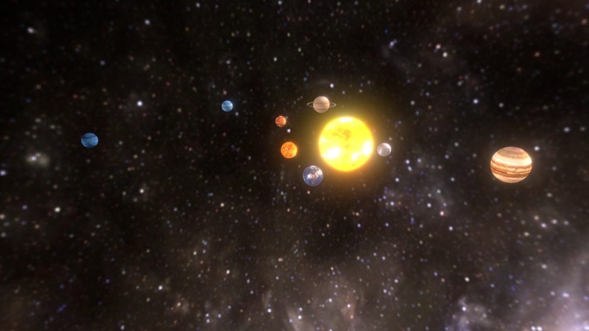 solar system 3d model