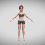 Stylized Female model – Base mesh – Game-ready