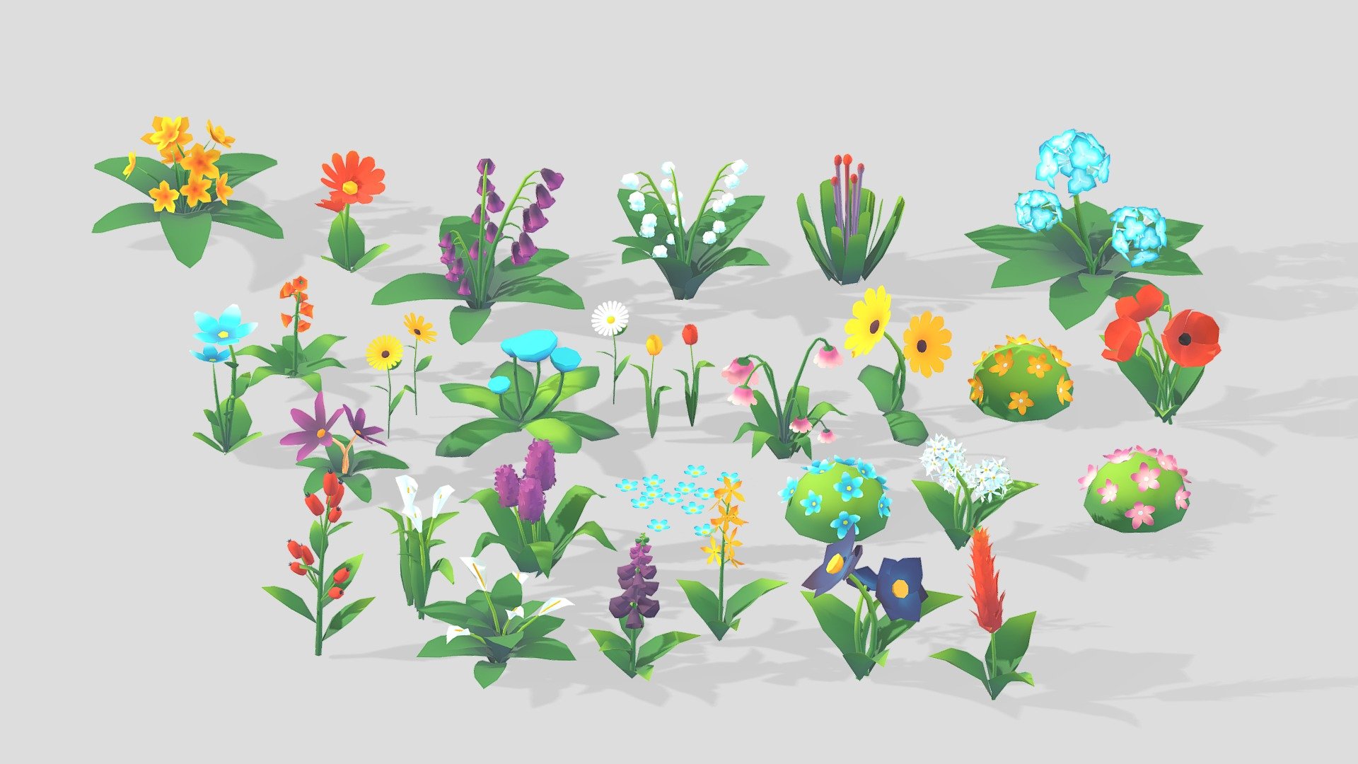 Flowers pack. Лоу Поли цветы. Цветы в горшке Лоу Поли. Low Poly Plants Blender. Лоу Поли модель цветок в горшке.