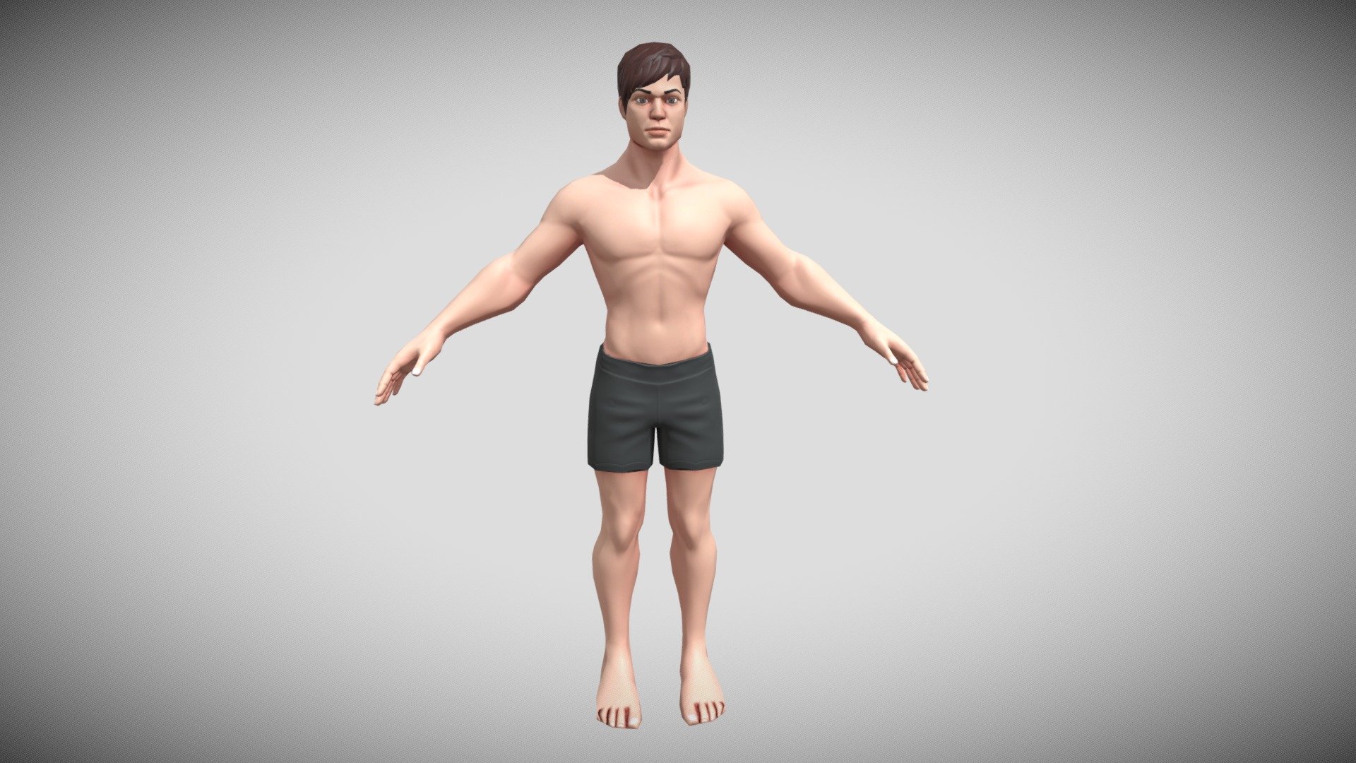 Stylized Male model – Base mesh – Game-ready
