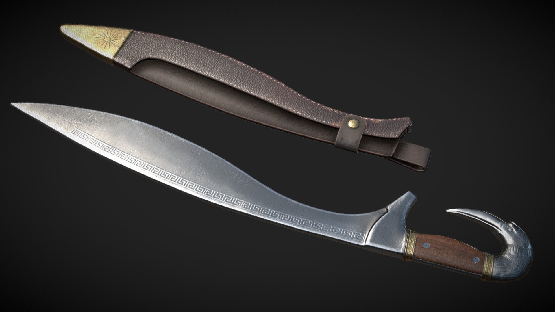 The Kopis, ancient Greek sword - deep3dsea