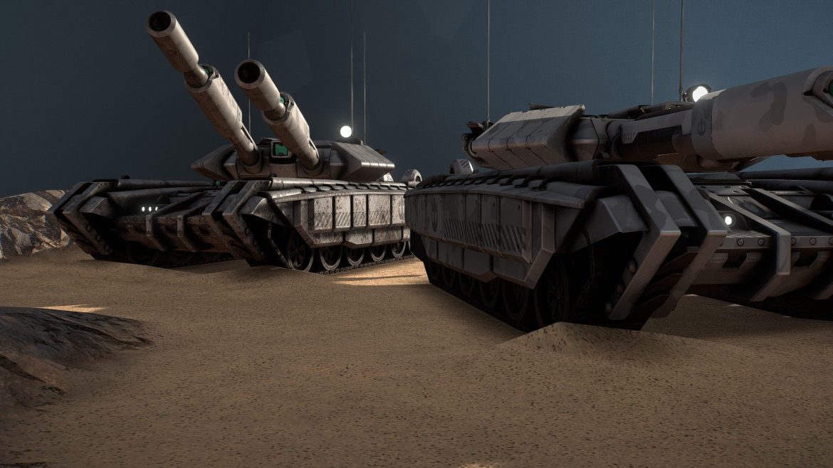 the tik battle tank 3d model