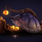 turtle gondola on water 3d model
