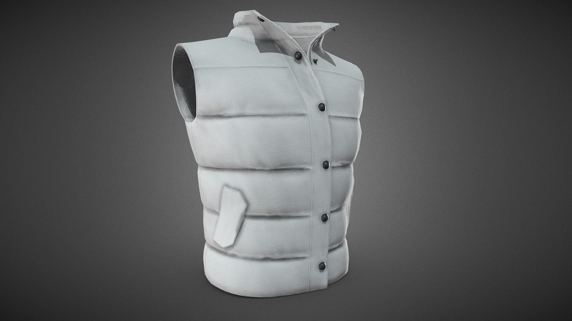 White Puffer Vest
