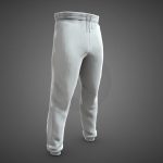 White Stonewashed Jogger Pants