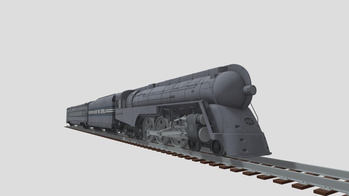 20th century limited hudson train 3d model