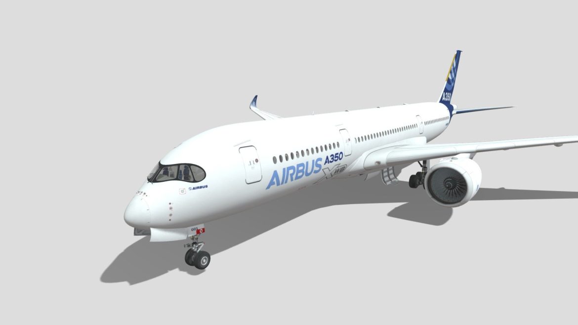 airbus a350 900 3d model