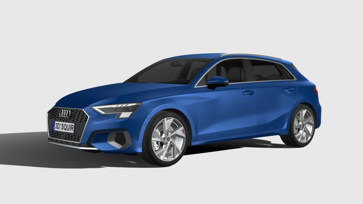 audi a3 2021 3d model