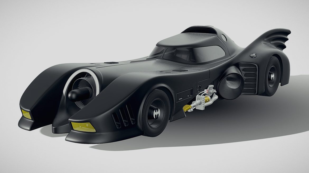 batmobile 1989 jet car 3d model