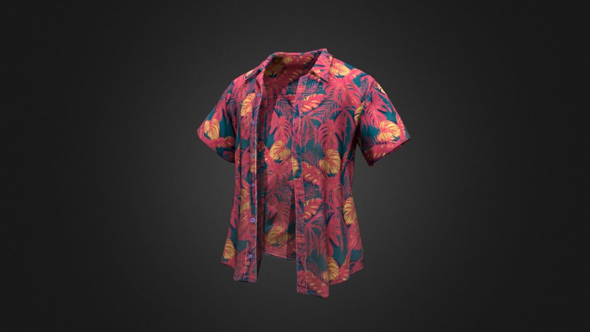 beach shirt coral pubg 3d model