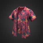 beach shirt coral pubg 3d model