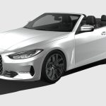 bmw 4 series convertible 2021 3d model