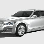 Bmw 7series G12 3d Model - High-detail 3D model of a 2020 BMW 7-series G12 long luxury sedan, perfect for architectural visualization and automotive rendering.