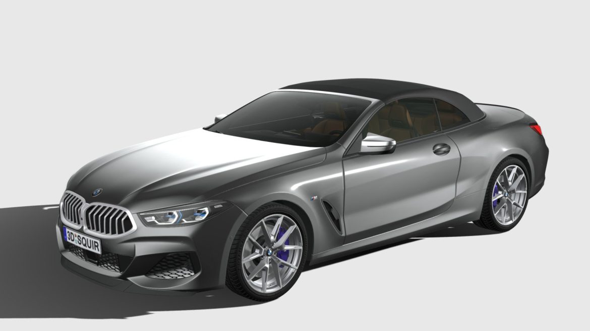bmw 8 series convertible 2020 3d model