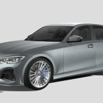Alpina S Sedan 3d Model - High-detail 3D model of a 2020 BMW Alpina D3 S sedan in a studio render