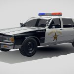 classic police car 1978 3d model