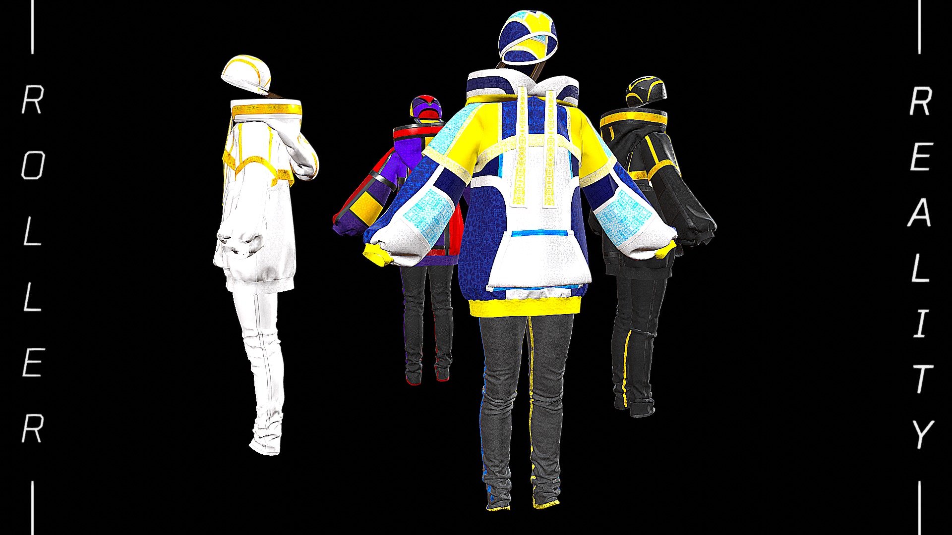Cropped Hoodie – 4x styles .zpacs available!