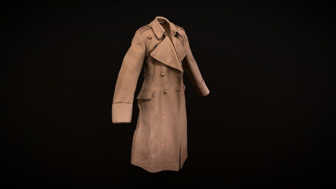 dcli officers great coat wwi 3d model