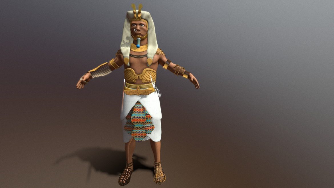 egyptian pharaonic king 3d model