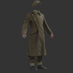 english officer uniform ww2 scanned asset pack 3d model