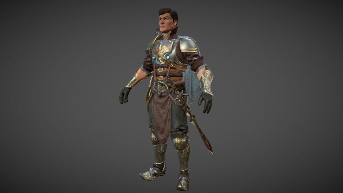 fantasy warrior 3d model