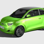 fiat 500 la prima 2021 3d model