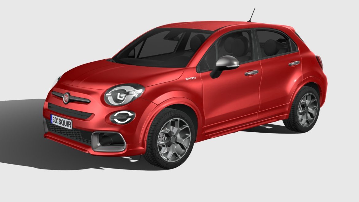 fiat 500x sport 2020 3d model