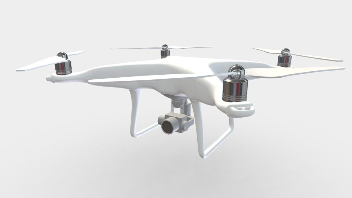 generic branding technology drone 3d model