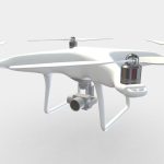 generic branding technology drone 3d model