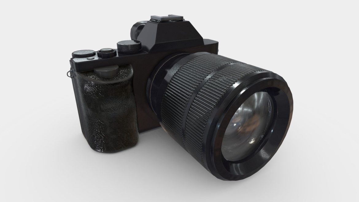 generic branding technology dslr camera 3d model