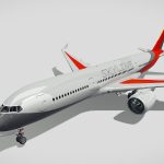 generic jet airliner 3d model