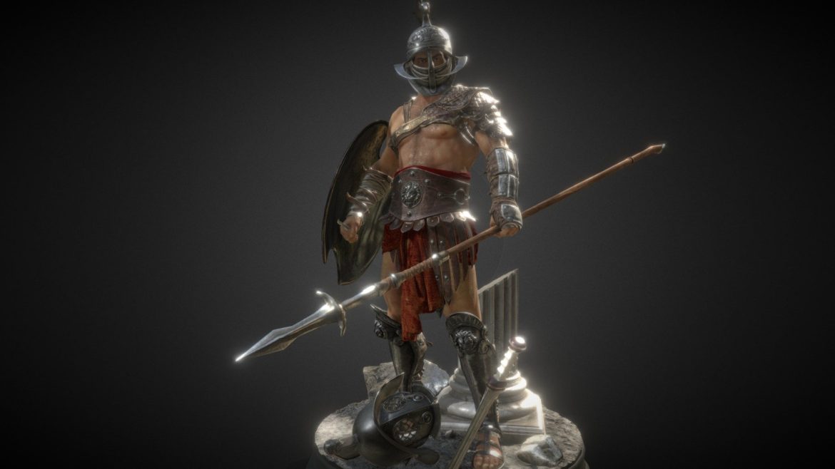A detailed gladiator arena 3d model ready for game integration.