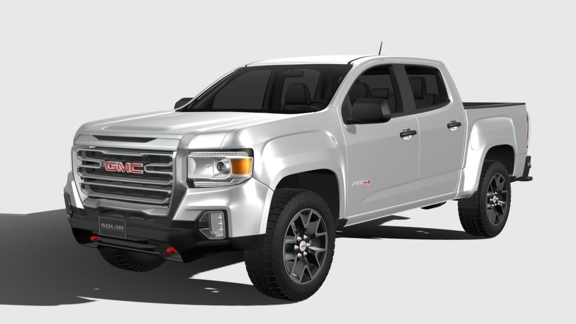 gmc canyon 2021 long 3d model