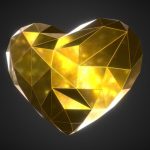 Golden Crystal Heart