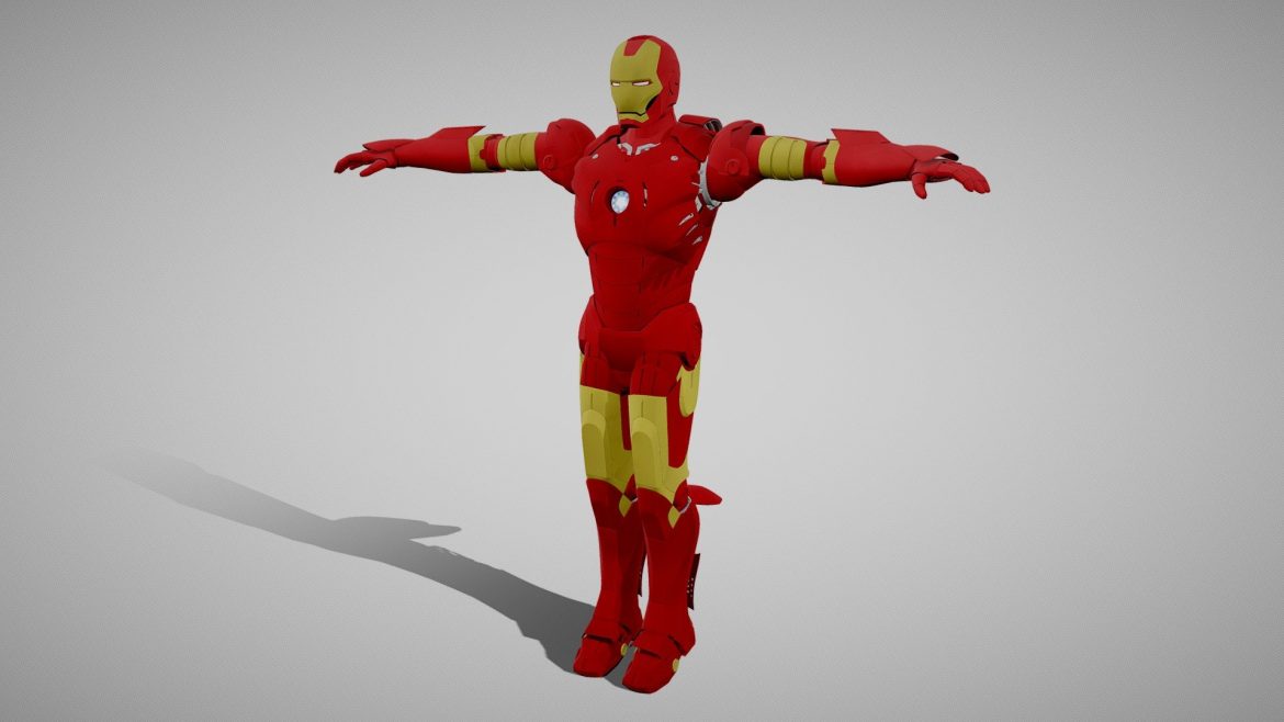 iron man rigged 3d model
