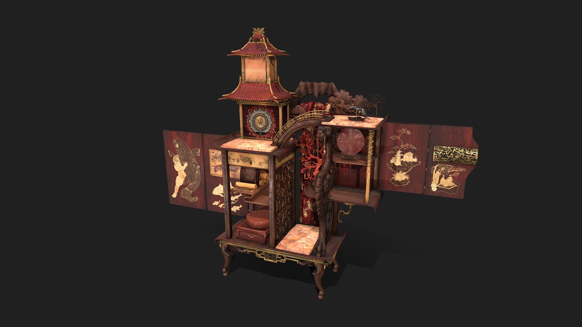 Japan lacquered furniture gift